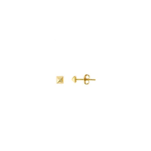 Picture of Pendientes tachuela piramide dorada midi