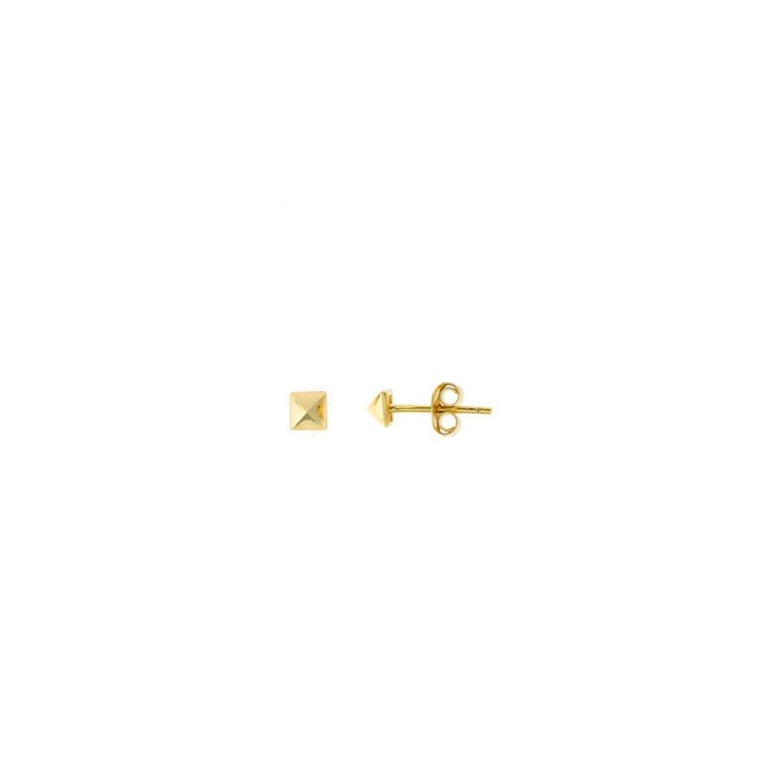 Picture of Pendientes tachuela piramide dorada midi