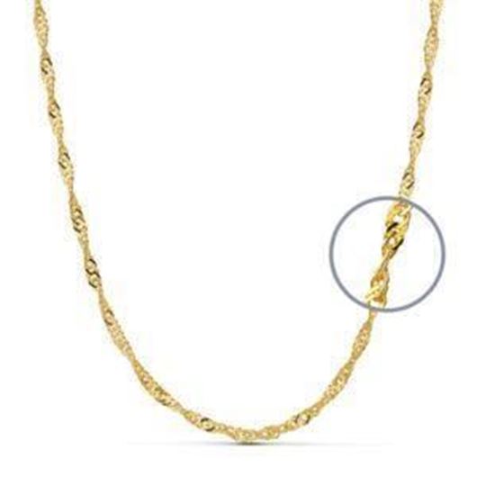 Picture of Cadena eslabón trenzado en oro amarillo 18kt