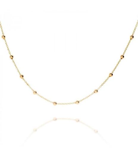Picture of Cadena bolitas oro amarillo 18kt
