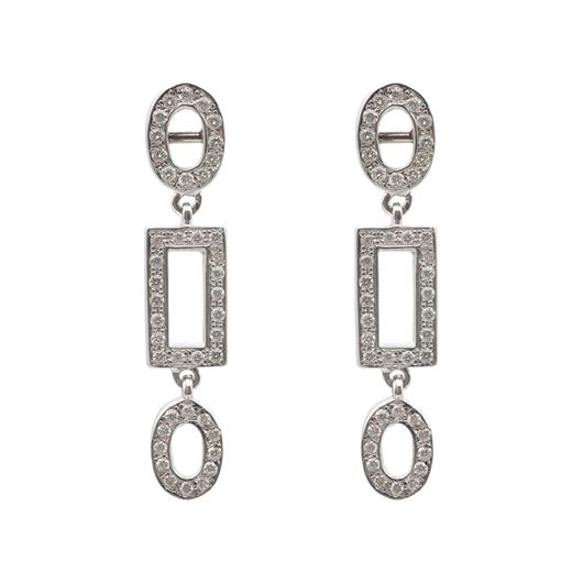 Foto de Pendientes de novia en oro blanco 18kt y brillantes