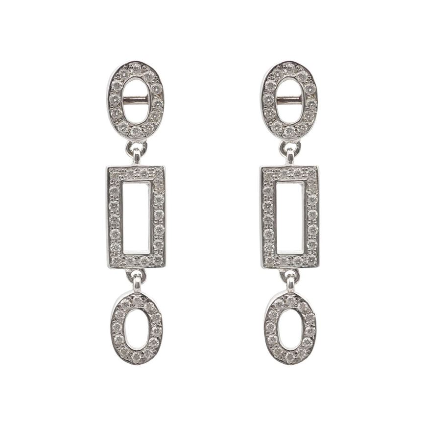Foto de Pendientes de novia en oro blanco 18kt y brillantes