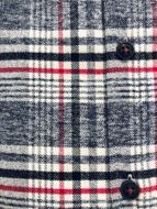 Foto de Camisa afelpada cuadro ventana gris negro y rojo