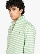 Foto de Polera Montecarlo rayas horiznotales verde y blanco