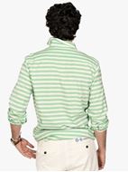 Foto de Polera Montecarlo rayas horiznotales verde y blanco