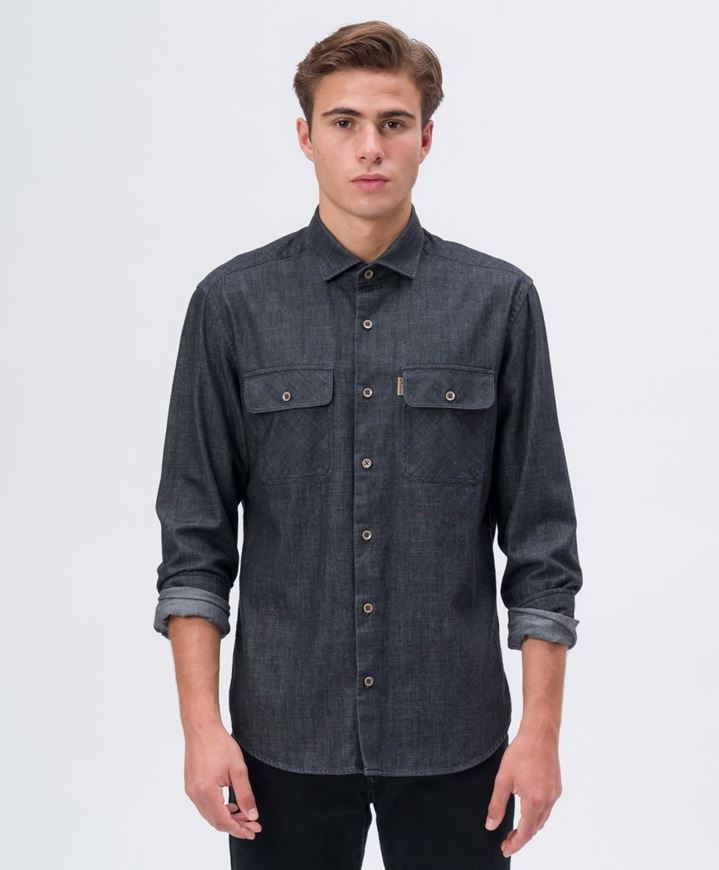 Foto de Sobrecamisa twill denim negro