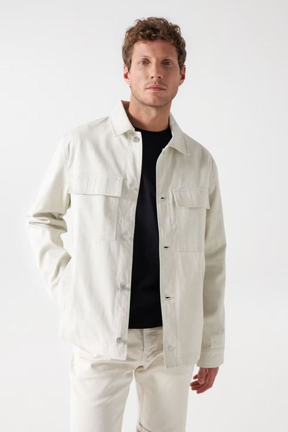 Foto de Sobrecamisa algodón color piedra