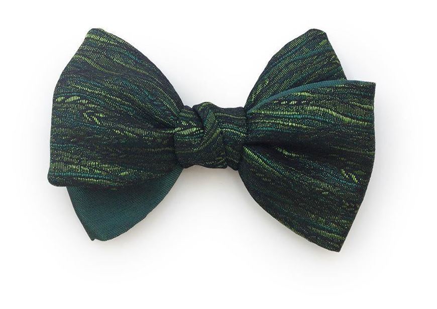 Foto de Pajarita de seda Brush emmerald green