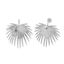 Picture of Pendientes plata baño rodio hoja excelsa