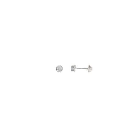 Foto de Pendientes de bebé plata rodio chatón con circonita