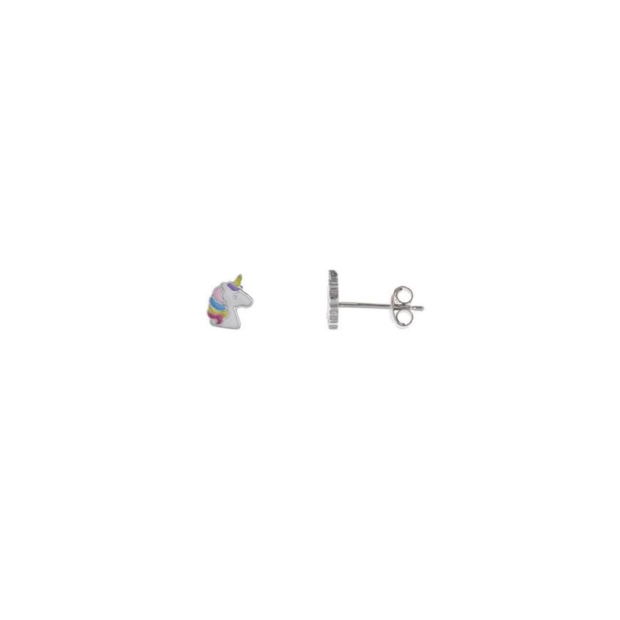 Picture of Pendientes de niña unicornios esmaltado multicolor