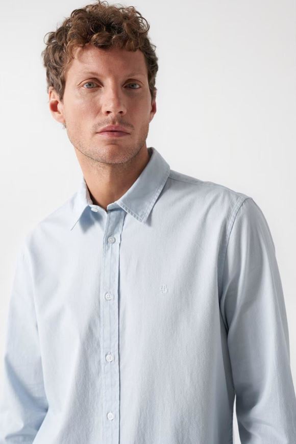 Picture of Camisa textura azul claro lisa