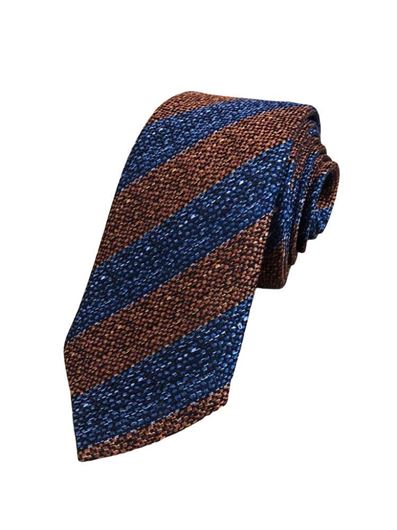 Foto de Corbata rayas azul y naranja
