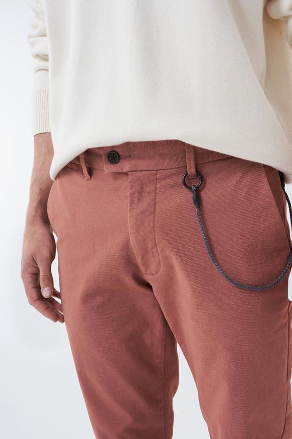 Foto de Pantalón chino S-Repel texturizado rosa Slim fit