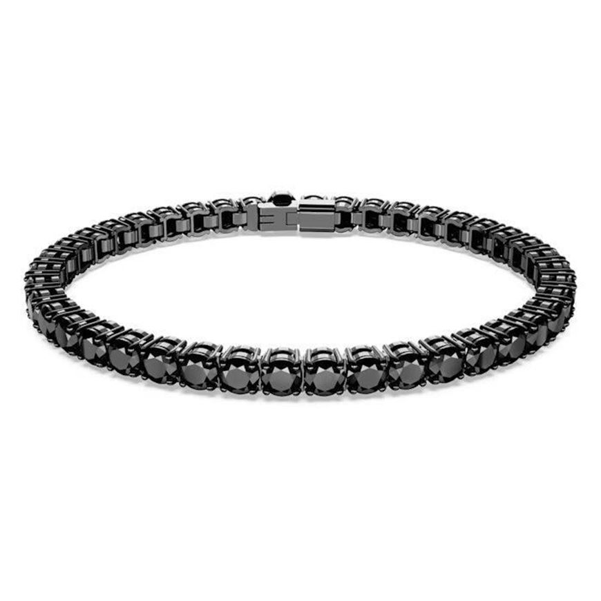 Picture of Pulsera Matrix color negro con baño de rutenio