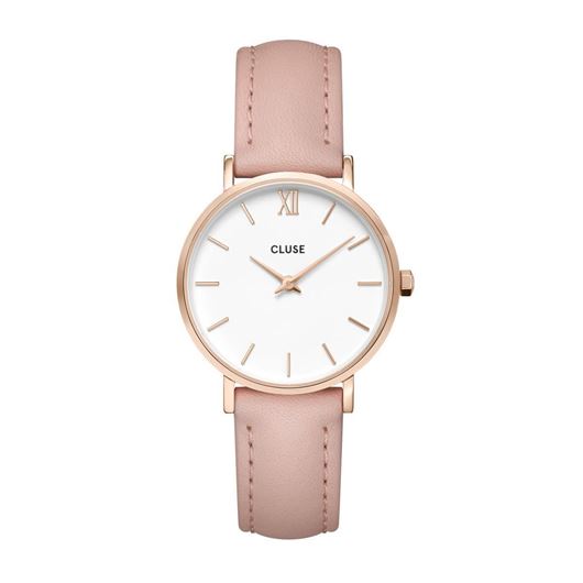 Picture of Reloj de mujer Minuit Leather en rosado y correa de cuero rosa 