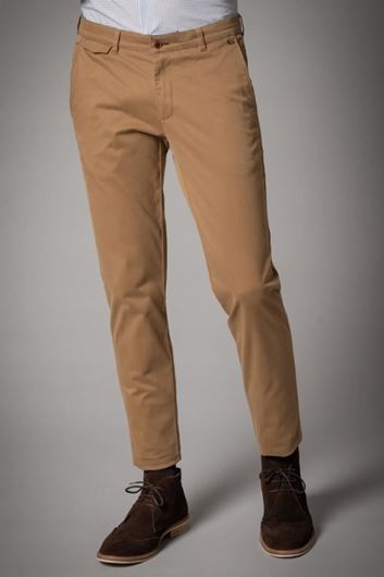 Picture of Pantalón gabardina elástico marrón Slim fit