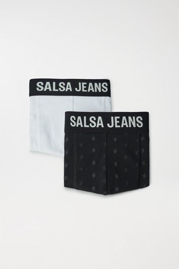 Picture of Pack calzoncillos boxer Salsa Jeans blanco y negro