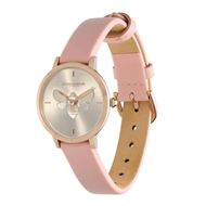 Foto de Reloj Signature Abeja 28mm ultra slim correa piel rosa empolvado