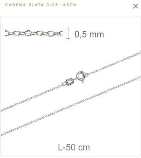 Foto de Cadena de plata 0,25