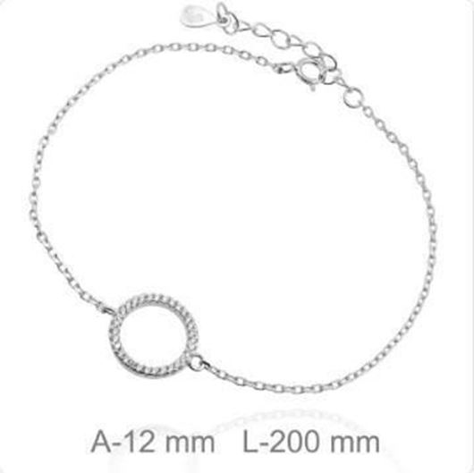 Foto de Pulsera de plata circulo con circonitas