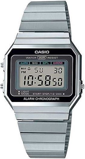 Picture of Reloj unisex Retro Vintage Casio acero inoxidable tono plateado cromado
