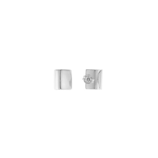 Foto de Pendientes plata baño rodio tubo liso