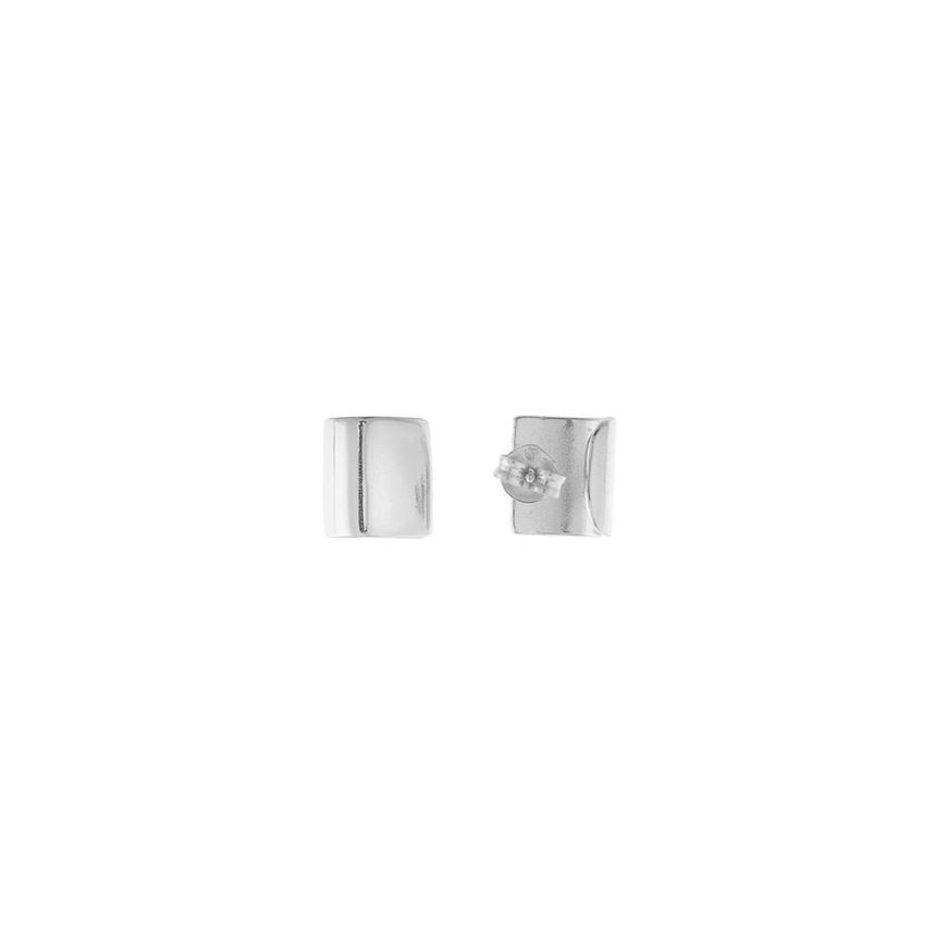 Foto de Pendientes plata baño rodio tubo liso