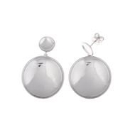 Foto de Pendientes de plata con circulos pulidos brillantes