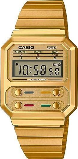 Picture of Reloj unisex Retro Vintage Casio acero inoxidable tono oro