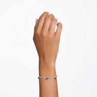 Foto de Pulsera Dellium Bambú color verde y baño tono oro