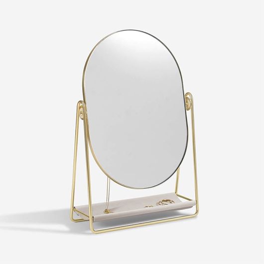 Foto de Tocador con espejo y joyero color beige
