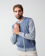 Foto de Chaqueta combinada de cremallera en punto de lana mezcla `tipo bomber´