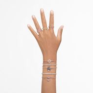 Picture of Pulsera Idyllia Trébol color blanco y baño tono rosa Talla M