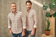 Foto de Camisa manga larga slim fit estampado étnico
