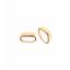 Foto de Anillo rectangular liso de plata baño oro