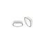 Foto de Anillo rectangular liso de plata baño rodio