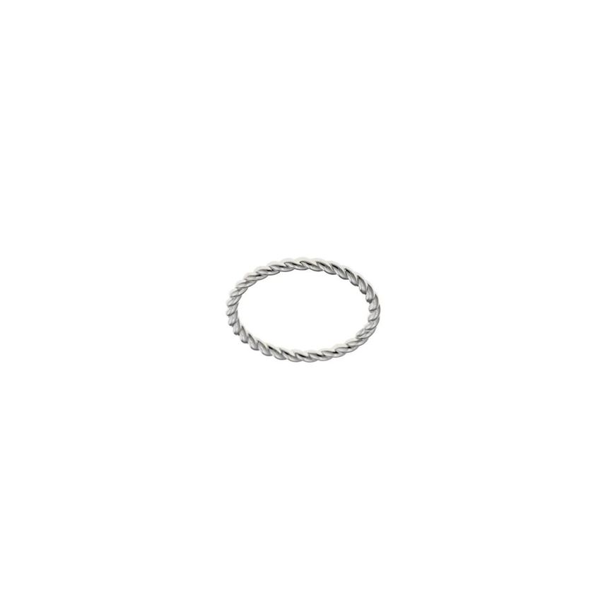 Foto de Anillo trenzado plata baño rodio