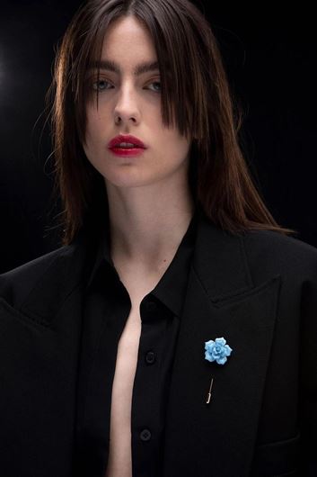 Picture of Broche Rose Pin Blue