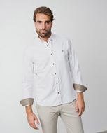 Foto de Camisa sport slim fit en viyela lisa de algodón
