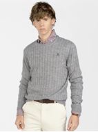 Foto de Jersey Blarney Castle de punto gris medio con logo mini