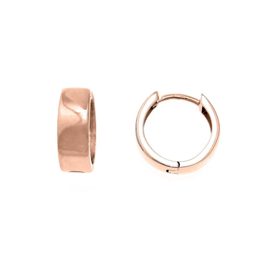 Foto de Pendientes aro de plata con baño rosa 