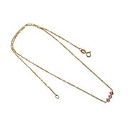 Foto de Gargantilla Mesquida oro amarillo y turmalina rosa