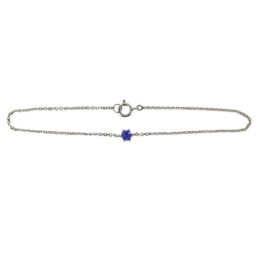 Foto de Pulsera Mahón oro blanco y tanzanita