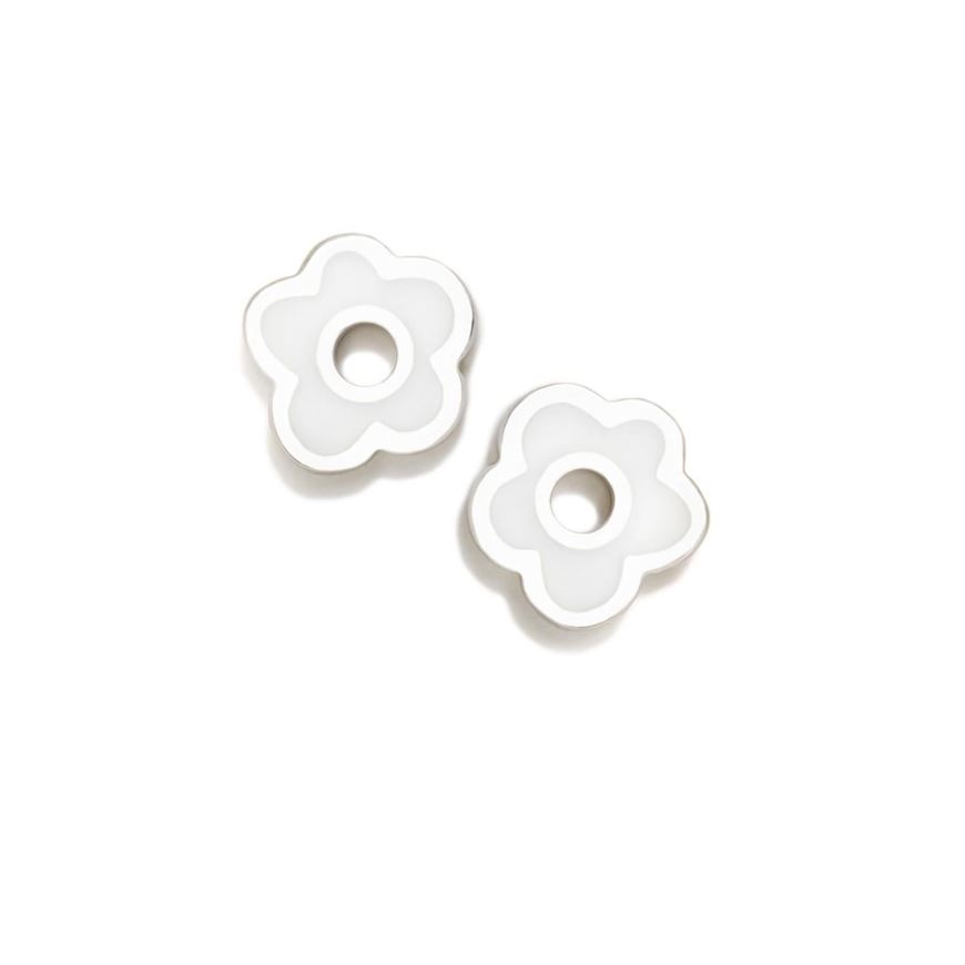 Foto de Pendientes Nácara flor blanco