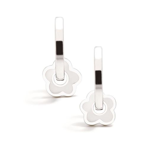 Picture of Pendientes criollas Nácara flor blanco