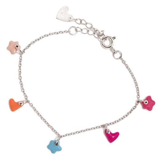 Foto de Pulsera Lulú corazones y flores multicolor