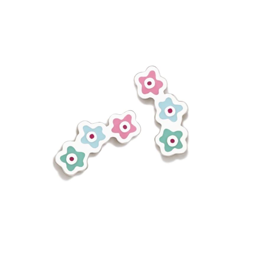 Picture of Pendientes Degradeé trio de flores multicolor