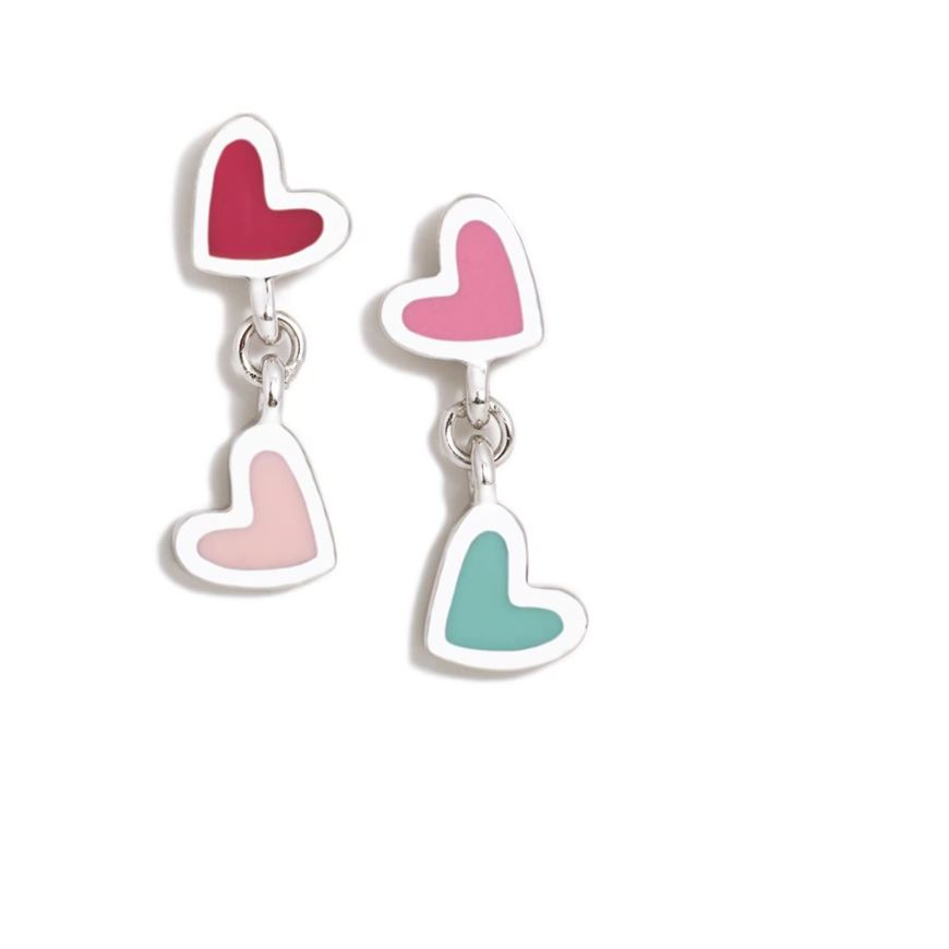 Foto de Pendientes Degradeé corazón multicolor
