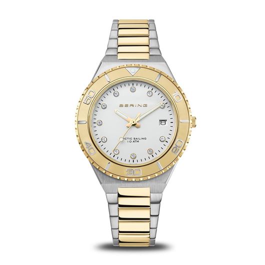 Picture of Reloj clásico acero bicolor y esfera blanca 36mm